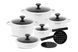 Набор посуды с трехслойным мраморным покрытием Edenberg EB-5646 - 12 пр, белый