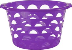 Корзина для белья круглая Ramacciotti Plast 1335/purple - 23 л, COOKIE, фиолетовая, фиолетовый