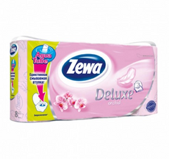 Туалетная бумага Zewa Deluxe 3-слойная Орхидея Розовая 8 шт (7322540569513)