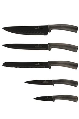 Набір ножів на магнітній підставці Edenberg EB-965 - 6пр/сірий