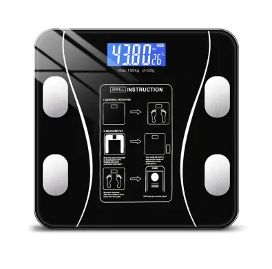Умные фитнес Bluetooth весы с измерением основных показателей тела (мышцы, жир, кости, жидкость и т.д.) Atlanfa ART-0160