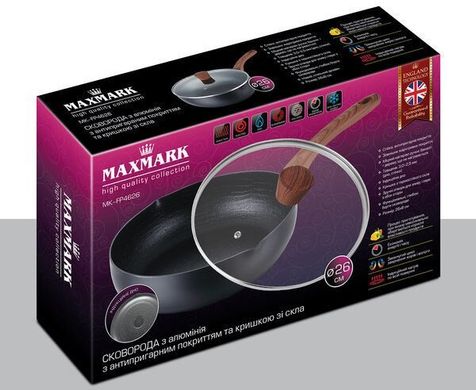 Сковорода с крышкой Maxmark MK-FP4626 - 26 см