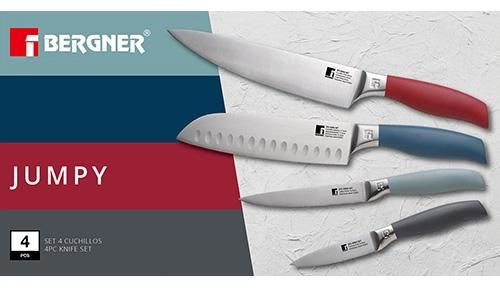 Набір кухонних ножів Bergner Jumpy BG-8982-MT - 4 предмети
