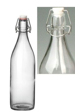 Пляшка із застібкою ZELLER 19711 - 250 мл., Ø6х20см, скло, Прозорий