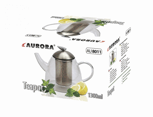Заварник для чаю AURORA AU 8011, Прозорий