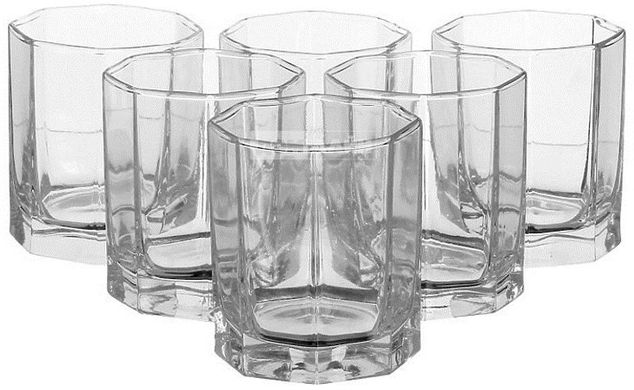 Набір низьких склянок для віскі Pasabahce Kosem 42035 - 205 мл (6 предметів)