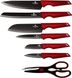 Набор ножей Berlinger Haus Metallic Line Burgundy Edition BH 2599 - 7 предметов