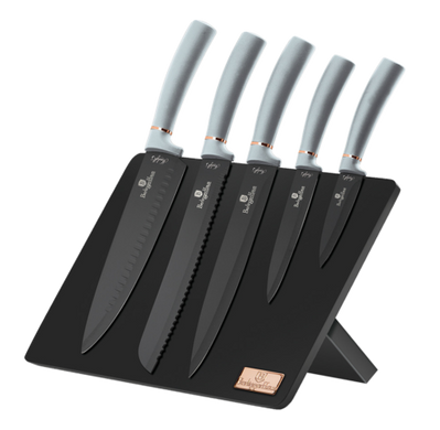 Набор ножей с магнитной подставкой Berlinger Haus Moonlight Edition BH 2515 - 6 предметов