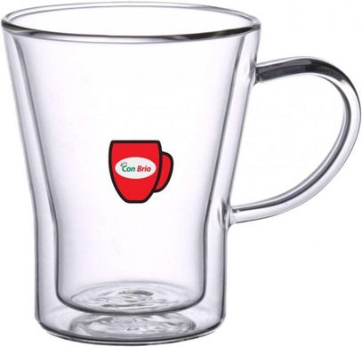 Набір скляних чашок із подвійними стінками Con Brio СВ-8528-2 - 2шт, 280мл