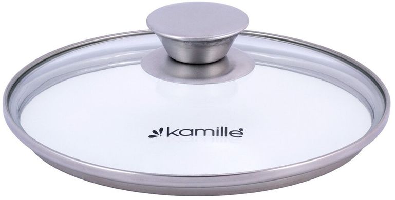Кастрюля из нержавеющей стали с крышкой и полыми ручками для индукции Kamille KM-4900 - 1.5 л