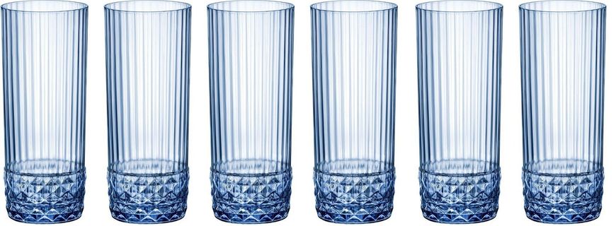 Набір склянок Bormioli Rocco America'20s Sapphire Blue (122158BAU021990) - 400 мл, 6 шт