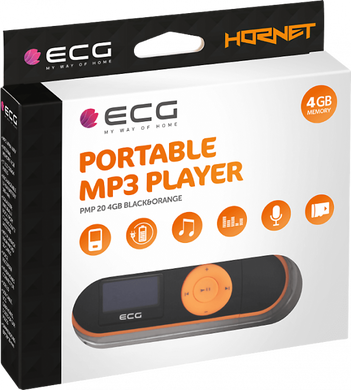 MP3-плеер ECG PMP 20 4GB Orange - 4 Гб, оранжевый