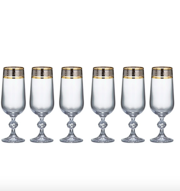 Набор бокалов для шампанского Bohemia Claudia 40149/43249/180 - 180 мл, 6 шт