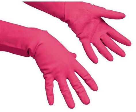 Резиновые перчатки для уборки Vileda 100751 - L, красные