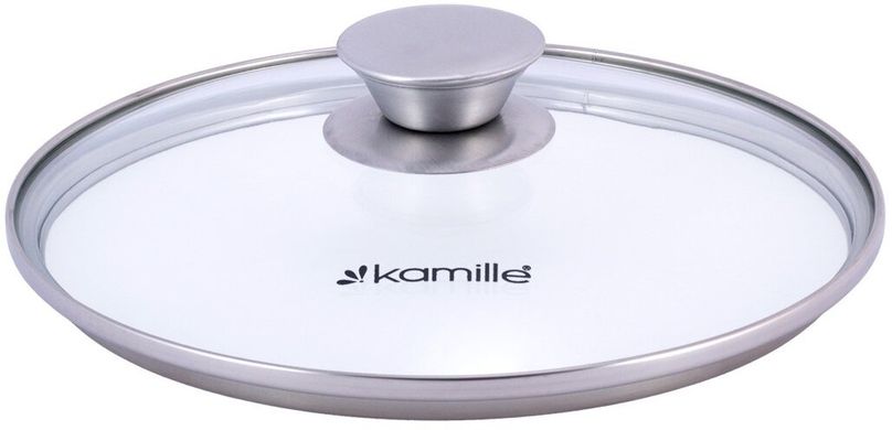 Каструля з нержавіючої сталі з кришкою та порожнистими ручками для індукції Kamille KM-4901 - 2 л