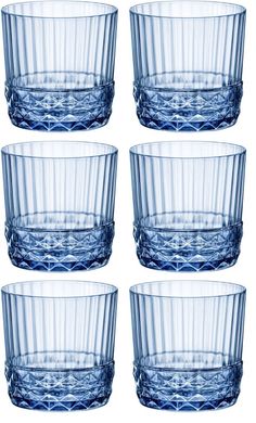 Набор стаканов Bormioli Rocco America'20s Sapphire Blue (122156BAU021990) - 300 мл, 6 шт