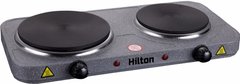 Настільна плита електрична HILTON HEC-203 - 2 конфорки, сіра (2000 Вт)