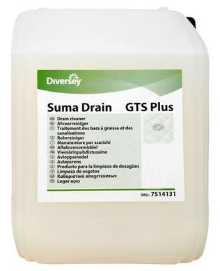 Средство для очистки и удаления запахов в сточных системах Suma Drain GTS Plus DIVERSEY - 10л (7514130)