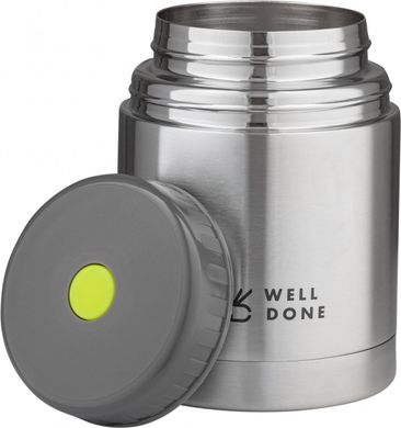 Вакуумный пищевой термос Well Done (WD-7115S) - 0.5 л, серый