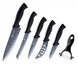 Набір ножів з антибактеріальним мармуровим покриттям Zillinger ZL-833 - 6шт.