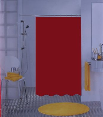 Шторка для ванной BIO - красная, 180х200