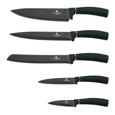 Набір ножів з магнітною підставкою Berlinger Haus Emerald Collection BH 2518 - 6 предметів
