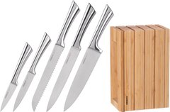 Набор ножей с бамбуковой подставкой Ardesto Black Mars (AR2021SB) - 6 предметов