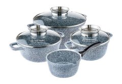 Набор посуды с мраморным покрытием Edenberg EB-8010 - 9пр