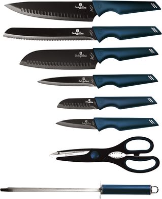 Набор ножей с подставкой Berlinger Haus Metallic Line Aquamarine Edition BH-2687 - 8 предметов