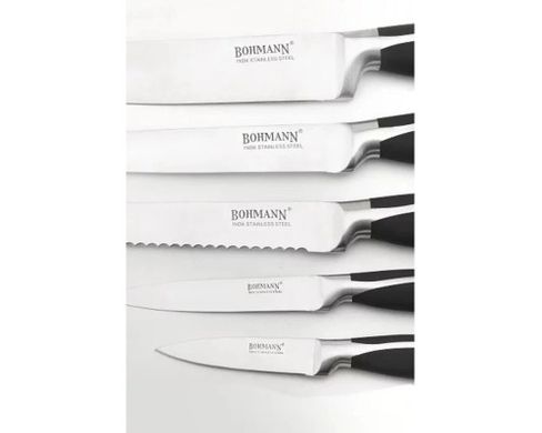 Набір якісних ножів на дерев'яній підставці Bohmann BH 5044