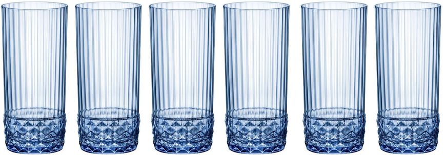 Набір склянок Bormioli Rocco America'20s Sapphire Blue (122154BB9121990) - 480 мл, 6 шт