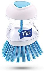 Щетка для мытья посуды с емкостью для моющего средства Titiz Plastik TP-110-TU - 8 см (бирюзовая)