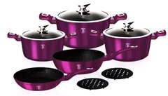 Набор посуды Berlinger Haus Metallic Line Royal Purple Edition BH-1661 N - 10 пр, Фиолетовый
