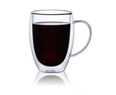Набір скляних чашок із подвійними стінками Con Brio СВ-8635-2 - 2шт, 350мл
