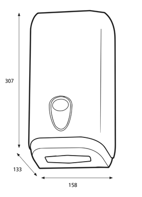 Диспенсер для туалетного паперу в аркушах Katrin 92605 - чорний