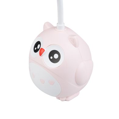 Лампа настільна дитяча акумуляторна з USB 4.2 Вт сенсорний настільний світильник Сова CS-289 Рожевий