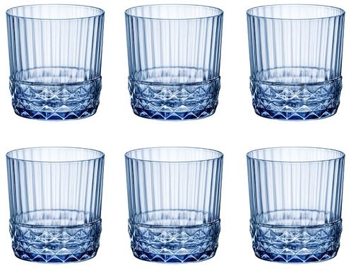 Набор стаканов Bormioli Rocco America'20s Sapphire Blue 122152BBC121990 - 380 мл, 6 шт