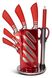Набор ножей с тесаком, ножницами и мусатом Edenberg EB-907 - 8 пр/красные ручки