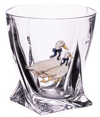 Набір склянок для віскі Bohemia Quadro Гуси 2K936/313/340 - 340 мл, 6 шт