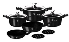 Набор посуды Berlinger Haus Metallic Line Royal Black Edition BH-1663 N - 10 пр, Черный