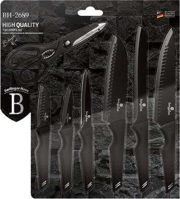 Набор ножей Berlinger Haus Black Silver Collection BH-2689 - 7 предметов