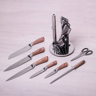 Набор кухонных ножей на акриловой подставке Kamille KM5048