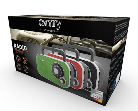 Радіоприймач на батарейках та від мережі Camry CR 1140 red