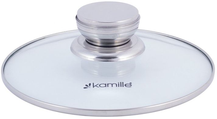 Каструля з нержавіючої сталі з кришкою та порожнистими ручками для індукції Kamille KM-4911 - 2 л