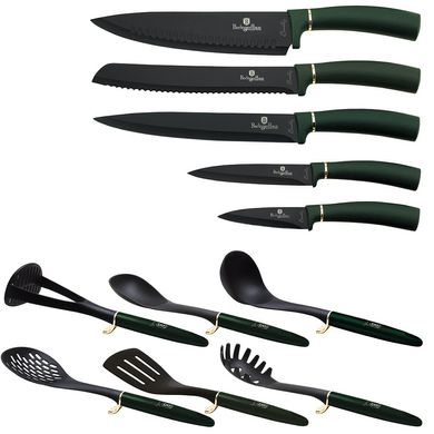 Набір кухонного приладдя та ножів з підставкою Berlinger Haus Emerald Collection BH 6250 — 13 предметів