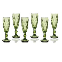 Набор бокалов для вина S&T Грани 9454 - 6 шт/200мл/Green, Бордовый