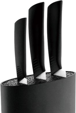 Колода для ножей универсальная Bergner Black & White (BG-3997-BL) - 15,6х6,6х22 см