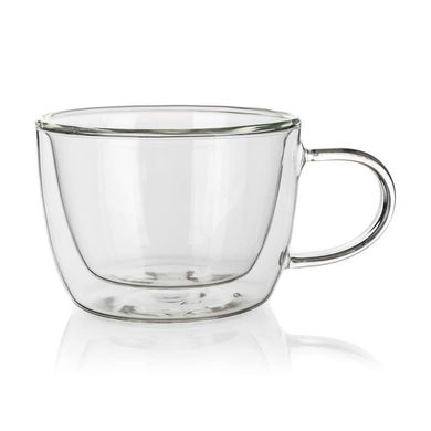Чашка скляна з подвійним дном Banquet Doblo (4205025) - 300 мл, низька