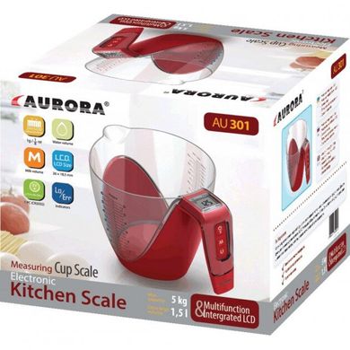 Весы кухонные AURORA AU 301 — красные