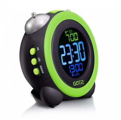 Часы-будильник электронные GOTIE GBE-300Z - зелёные